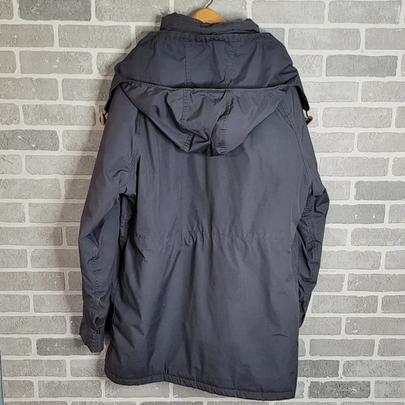 Woolrich Vintage Made in USA Blue Parka Jacket Winter Coat Mens Size XL Long